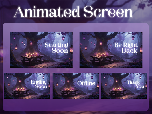 Moonveil Tarot Animated Stream Screen Package