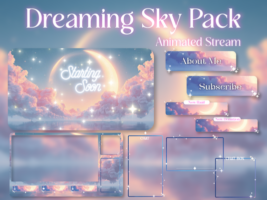 Dreaming Sky Animated Stream Overlay Package