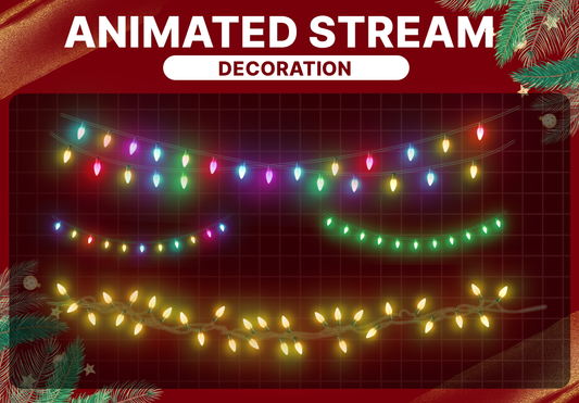 Christmas Light Line Animated V2 Stream Decoration Package