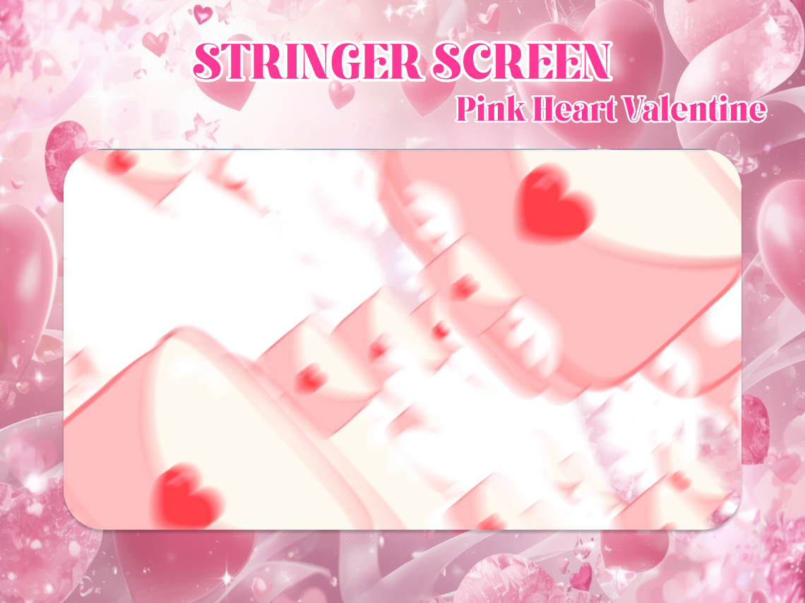 Pink Heart Valentine Animated Stream Package