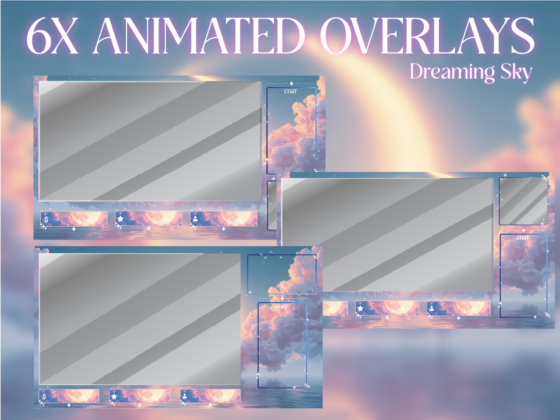 Dreaming Sky Animated Stream Overlay Package