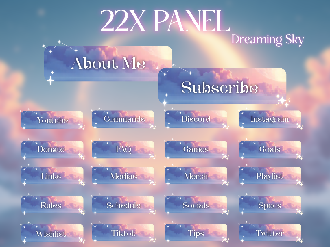 Dreaming Sky Animated Stream Overlay Package