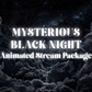 Mysterious Black Night Animated Stream Overlay Package