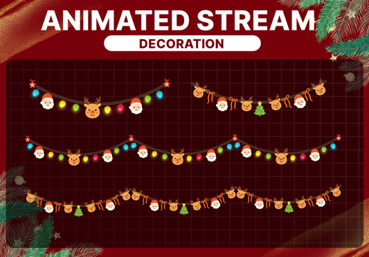 Christmas Light Line Animated V4 Decoration Package