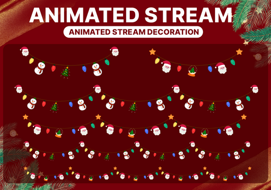 Christmas Garland Animated Stream Decoration