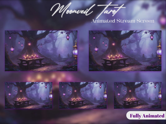 Moonveil Tarot Animated Stream Screen Package